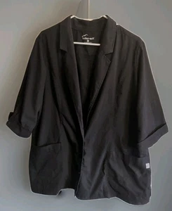Giacca Scrub Medico Butter Soft By UA Nero Bottoni Maniche 1/2 XL Ottima! - Foto 1 di 8