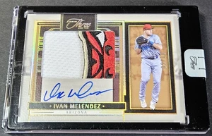 2024 Panini Three and Two Gold /10 Logo Patch Jersey Auto Ivan Melendez #PJA-IM - Picture 1 of 2