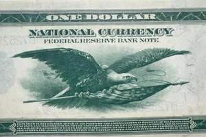 1918 $1 Federal Reserve Bank Note Cleveland, Ohio Green Eagle Fr.718 UNC - Picture 1 of 7