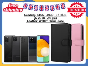 Samsung Galaxy A10S J530 J4 J6 Plus Hülle Leder Wallet Magnet Handyhülle UK - Bild 1 von 18
