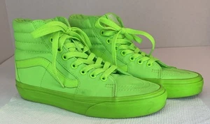 Zapatillas de skate altas para mujer verde neón Vans Off The Wall talla 7 - Imagen 1 de 8