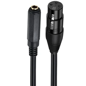 3 Pin XLR to 6.35mm TRS Audio Converter Adapter Cable | Female to Female | 0.5m - Picture 1 of 5