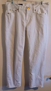 J.Crew Damen Jeans weiß Gr. 28 Cropped Matchstick Denim Stretch Baumwollmischung - Bild 1 von 10