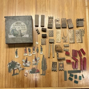 Vintage Artsy Building Blocks Set No. 001 Medieval Castle As Is INV-AA43 - Picture 1 of 24