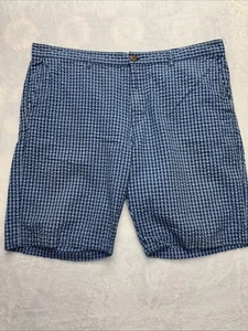 Tommy Bahama Shorts Mens Size 40 Blue Plaid Check Bermuda Cotton - Picture 1 of 8
