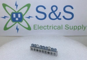 Vierkant D 9 Positionen 4-14 AWG Erdungsstange mit Befestigungsschrauben 3" x 1/2" - Bild 1 von 10