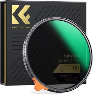K&F Concept 58mm 1/4 Black-Mist & Variable ND2-32 Filters, Multi-functional Blac - Picture 1 of 7