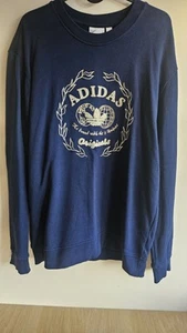 Adidas Originals Chain Stitch Embroidered Sweatshirt Pullover Herren M Blau - Bild 1 von 12