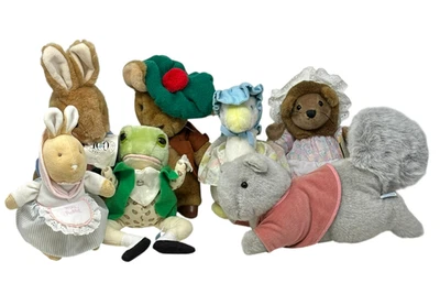 EDEN Peter Rabbit Lot 7 Plush Squirrel Frog Duck Hedgehog Beatrix Potter Vintage - Image 1 of 4
