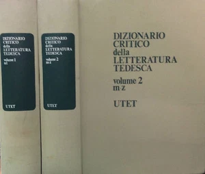 DIZIONARIO CRITICO DELLA LETTERATURA TEDESCA - Imagen 1 de 1