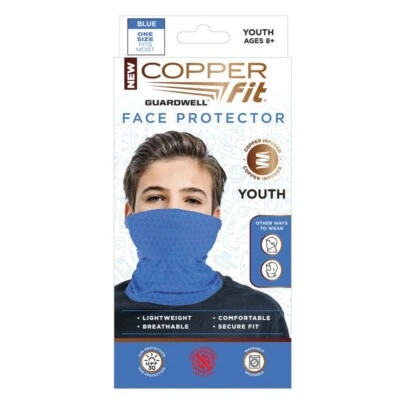 GREAT DEAL - Copper Fit Guardwell Face Protector Mask Youth Blue - BRAND NEW - Image 1 of 3