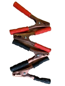 4X QUALITY HEAVY DUTY CROCODILE CLIPS 200 AMP JUMP START LEAD CLIPS - Picture 1 of 1