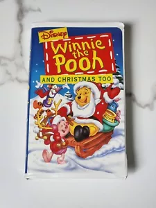 Disney "Winnie The Pooh And Christmas Too" Vintage 1991 VHS Video Movie - Picture 1 of 7