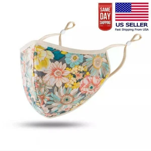 Flowers Face Masks Washable Adjustable Reusable Adult Cloth US Seller Fast Ship - Picture 1 of 11