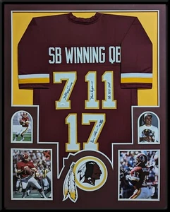 FRAMED WASHINGTON SB WINNING QB'S AUTOGRAPHED SIGNED INSCRIBED JERSEY JSA COA - Picture 1 of 4