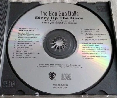THE GOO GOO DOLLS-DIZZY UP THE GOOS-CD PROMO-(Alternative Rock) - Image 1 of 2