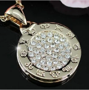 CADENA Y COLGANTE HORÓSCOPO ORO 18KT .CHAPADO Y SWAROVSK - Imagen 1 de 1