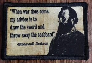 Civil War Stonewall Jackson Morale Patch Tactical Military Army Badge Hook Flag - Picture 1 of 12