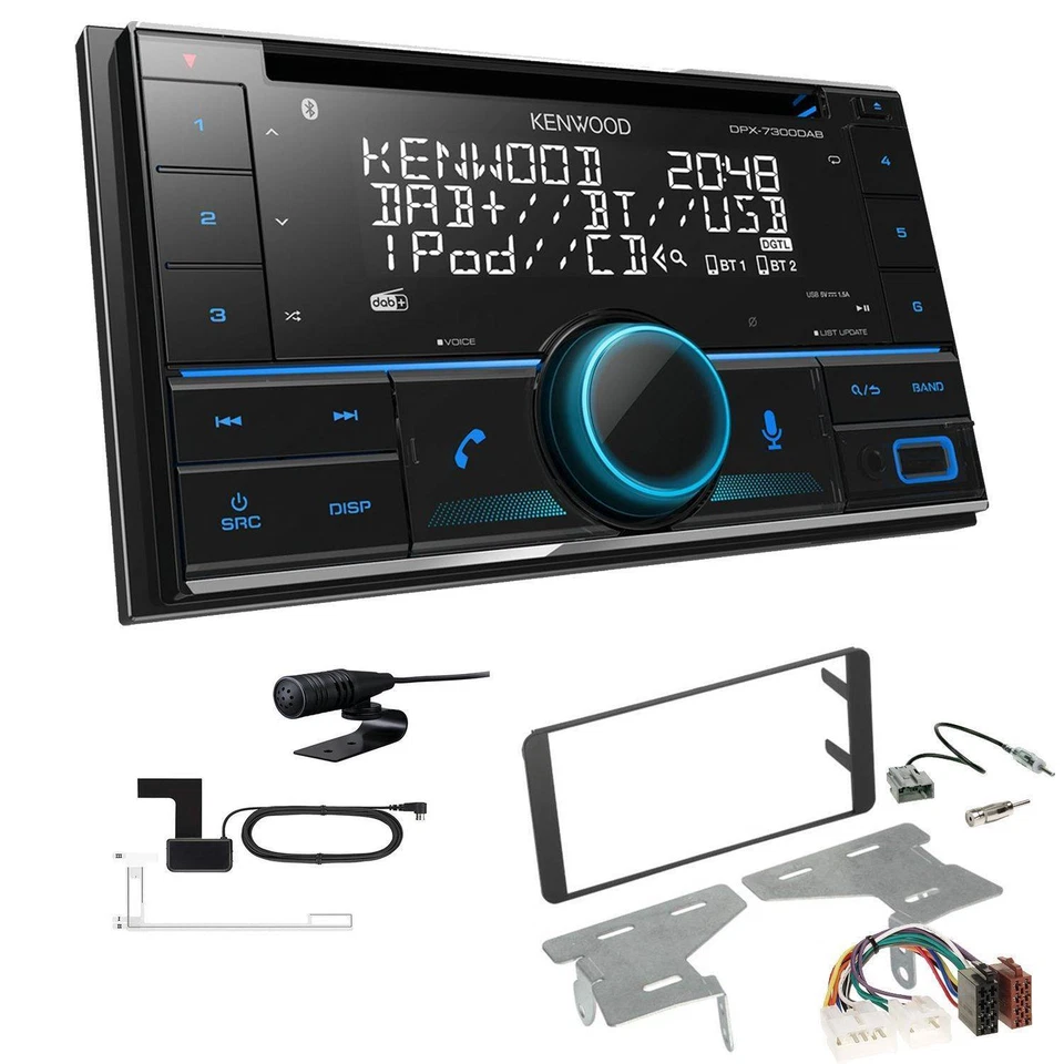 Kenwood DPX-7300DAB Autoradio Bluetooth für Toyota GT 86 Coupe ab 2012 schwarz - Bild 1 von 4