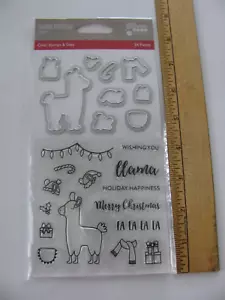Juego de estampillas y troqueles Jillibean Soup LLAMA VACACIONES DE NAVIDAD 24 piezas Nuevo de Lote Antiguo - Imagen 1 de 2