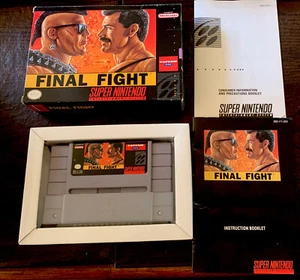 Vintage 1991 genuine Super Nintendo Final Fight Game-Capcom-Complete In Box-Nice - Picture 1 of 8