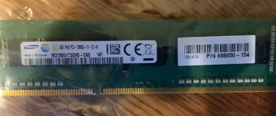 Samsung 4GB 1RX8 PC3-12800U-11-12-A1 Desktop Memory, Part# M378B5173QH0-CK0 - Image 1 of 2