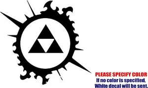 Vinyl Aufkleber Sticker - Legend Of Zelda Triforce Splash Auto LKW JDM Fun 6" - Bild 1 von 3