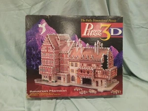 Bavarian Mansion #4464 Puzz 3d Puzzle W/ Instructions, By Milton Bradley - Picture 1 of 6