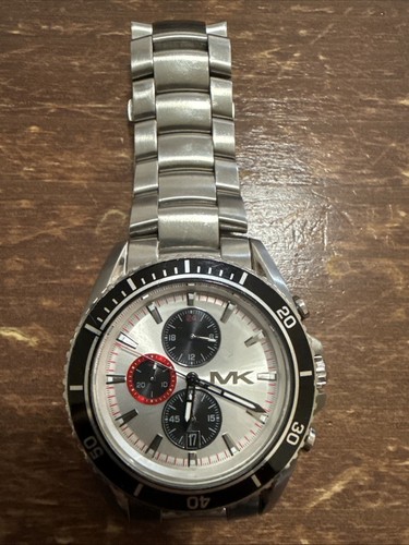 Orologio Michael Kors Uomo MK8339 Cronografo Acciaio Inox Nuovo con etichette