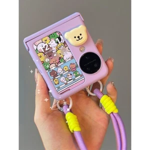 For OPPO Find N3 Flip Case Cute Purple Women Cartoon Case Hand Strap findn3flip - Photo 1 sur 6