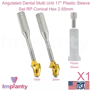 Juego de mangas de plástico GDT angulado multi unidad dental 17° RP hexagonal cónico 2,65 mm - Imagen 1 de 9