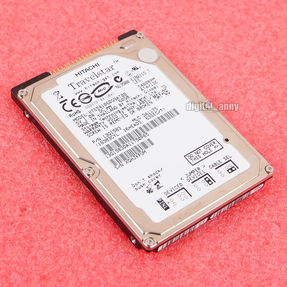 HITACHI 60GB HTS541060G9AT00 Hard Disk Drive HDD 2.5" 8MB 5400RPM PATA laptop - Image 1 of 1
