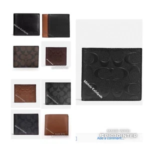 Brand New COACH Men's Compact ID wallet ** CHOOSE YOUR COLOR ** - Picture 1 of 91