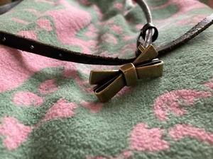 Madewell Slim Black Genuine Italian Leather Belt Size M/L Bow Buckle NEW - Picture 1 of 3