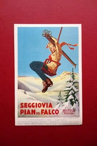 Cartolina Seggiovia Pian del Falco Sestola Modena Grafia Non Viaggiata Anni '50 - Foto 1 di 2