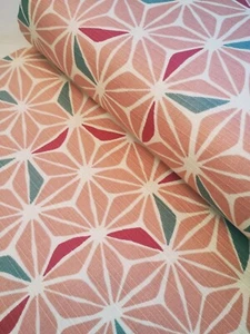 Tela de algodón Asano Slub rosa tradicional japonesa para acolchado de retazos de vestido - Imagen 1 de 9