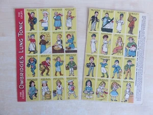 Rare Owbridge's Lung Tonic Happy Families Game Sheets. early C20th. - Picture 1 of 14