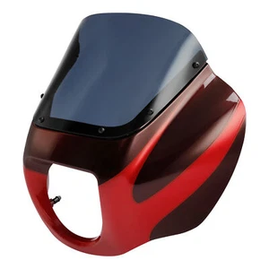 Fairing Windshield Fit For Harley Softail FXST 18-23 Wicked Red/Twisted Cherry - Bild 1 von 6