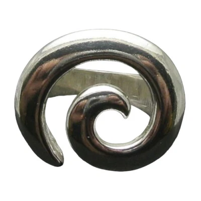 Handmade Sterling Silver Chunky Ring Spiral Hallmarked 925 Nickel Free - Image 1 of 4