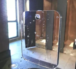 Anti Fog Shower Mirror Shower Shave Mirror Acrylic Fogless Bathroom Washroom - Picture 1 of 12