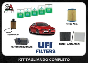 Kit tagliando ALFA ROMEO 159 1.9 JTDM 2.0 JTDM olio SELENIA WR 5w30 filtri UFI - Foto 1 di 10