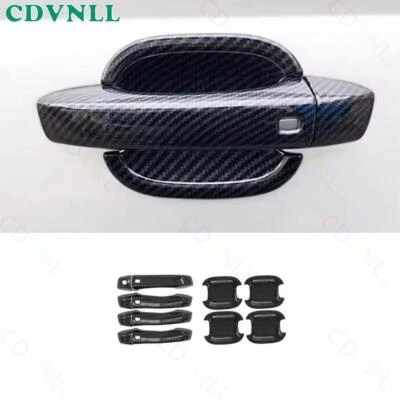 Manija de puerta lateral de fibra de carbono ABS para Audi A6 S6 2012-2018 marco de tazón 8 piezas Foto 1 de 4
