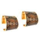 Set of Cuff Bangle Jewelry Gift Leopard Print