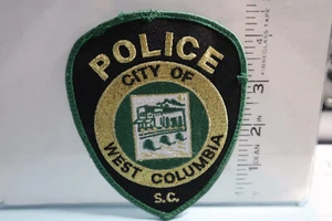 police patch WEST COLUMBIA POLICE SOUTH CAROLINA GREEN AND MYLAR - Picture 1 of 1