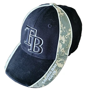 Gorra Tampa Bay Rays Camuflada Negra Gancho y Lazo Ajustables - Imagen 1 de 7