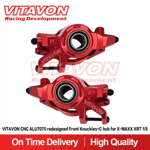 VITAVON CNC Alu7075 Redesigned Front Knuckles+C Hub For X-MAXX XRT 1/5 - Picture 1 of 15