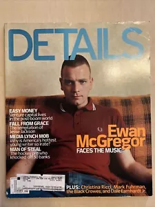 Details Mag May 2001 Ewan McGregor Christina Ricci Black Crowes Label Etc. - Imagen 1 de 2