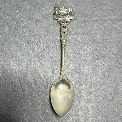 Cuchara de recuerdo Heidelberg plateada vintage coleccionable Antiko 100 Foto 1 de 4