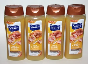 LOT (4) SUAVE MILK & HONEY BODY WASH GENTLE SWEET BLEND OIL ESSENCE 18 FL OZ - Picture 1 of 1