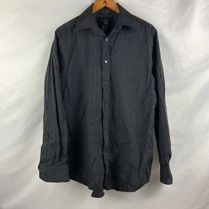 Express Design Studio L/S Black Stripped Mens M  - Picture 1 of 7